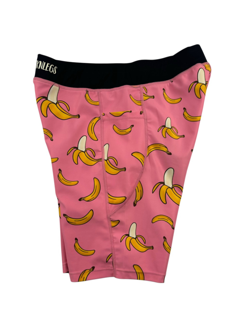 CHICKNLEGS Men's Pink Bananas 8" Half Tights Size Large Running Hiking Shorts - Picture 8 of 9